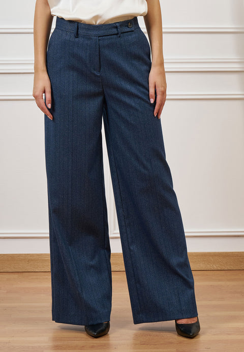 Pantalone palazzo gessato