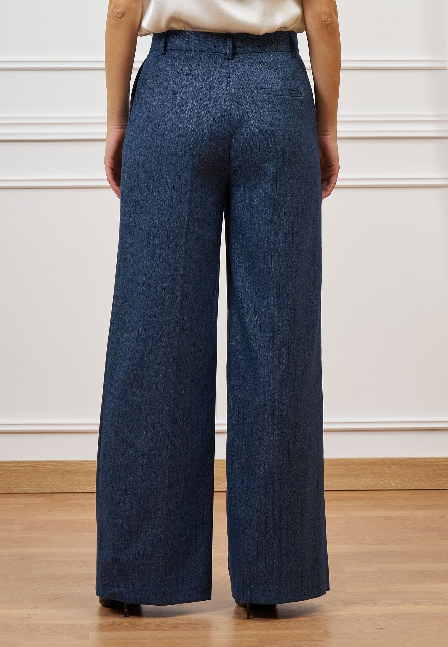 Pantalone palazzo gessato