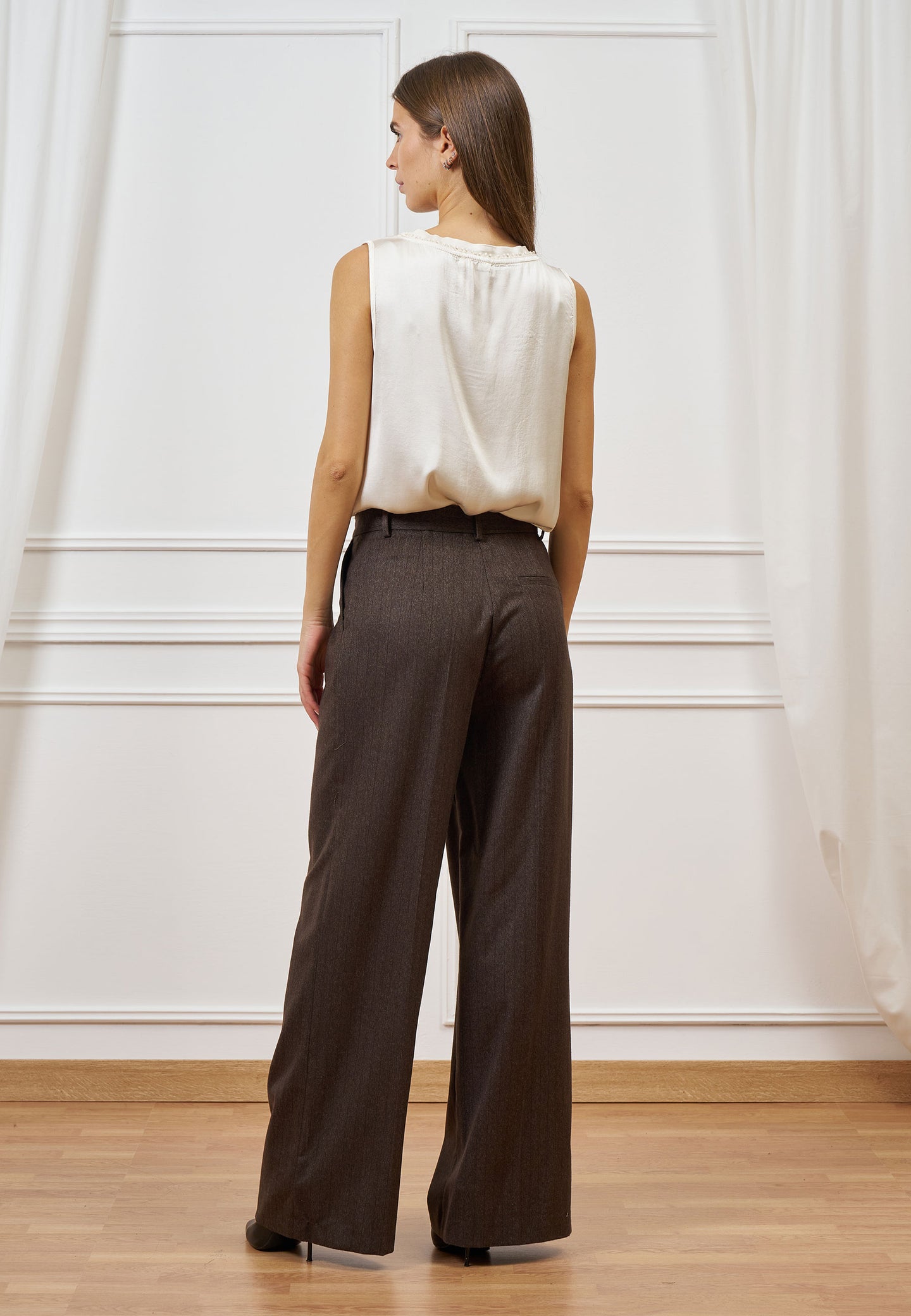 Pantalone palazzo gessato