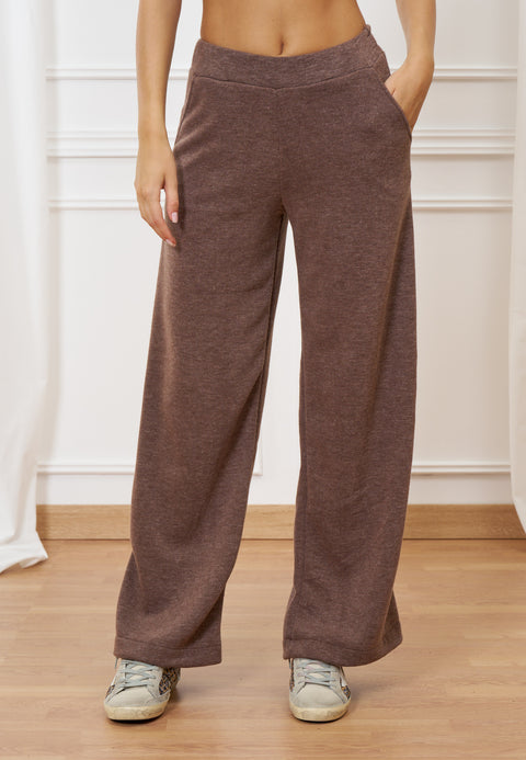 Pantalone palazzo in felpa