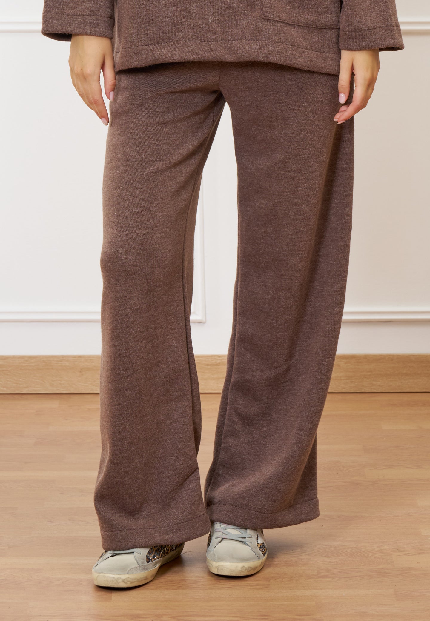 Pantalone palazzo in felpa