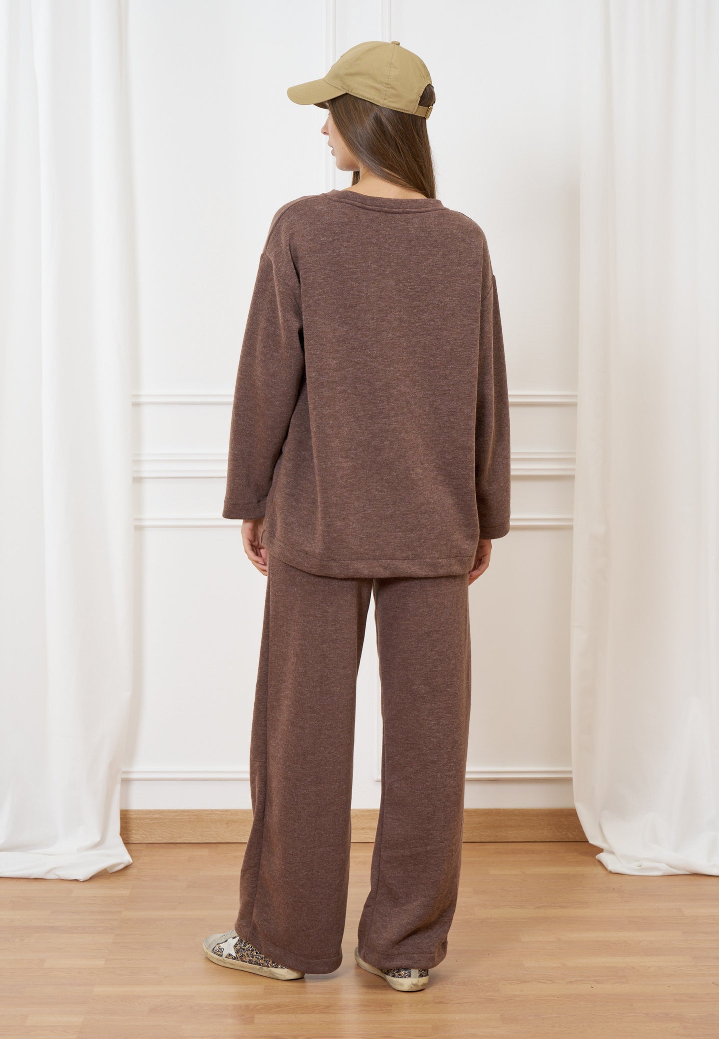 Pantalone palazzo in felpa