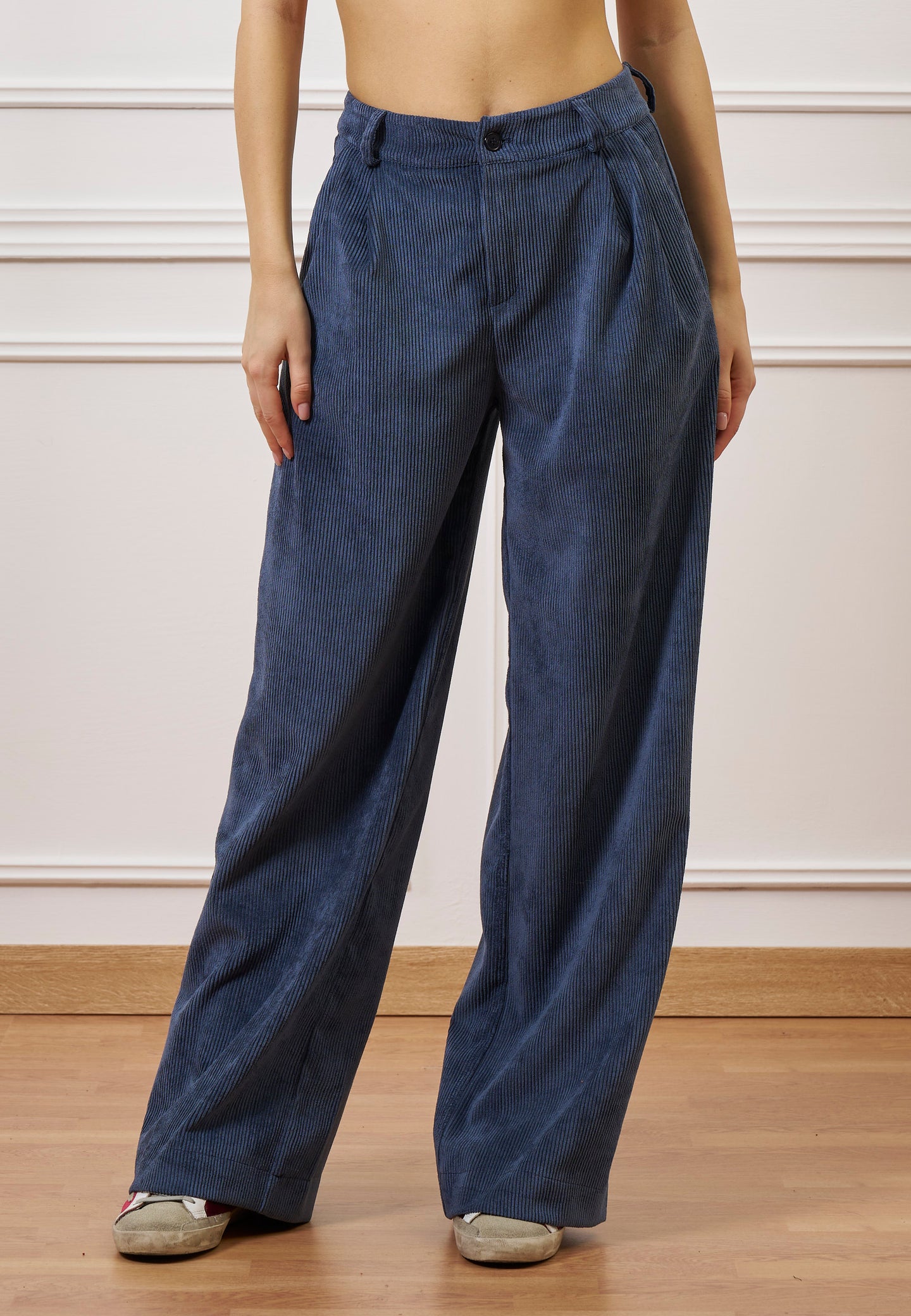 Pantalone palazzo in velluto a coste