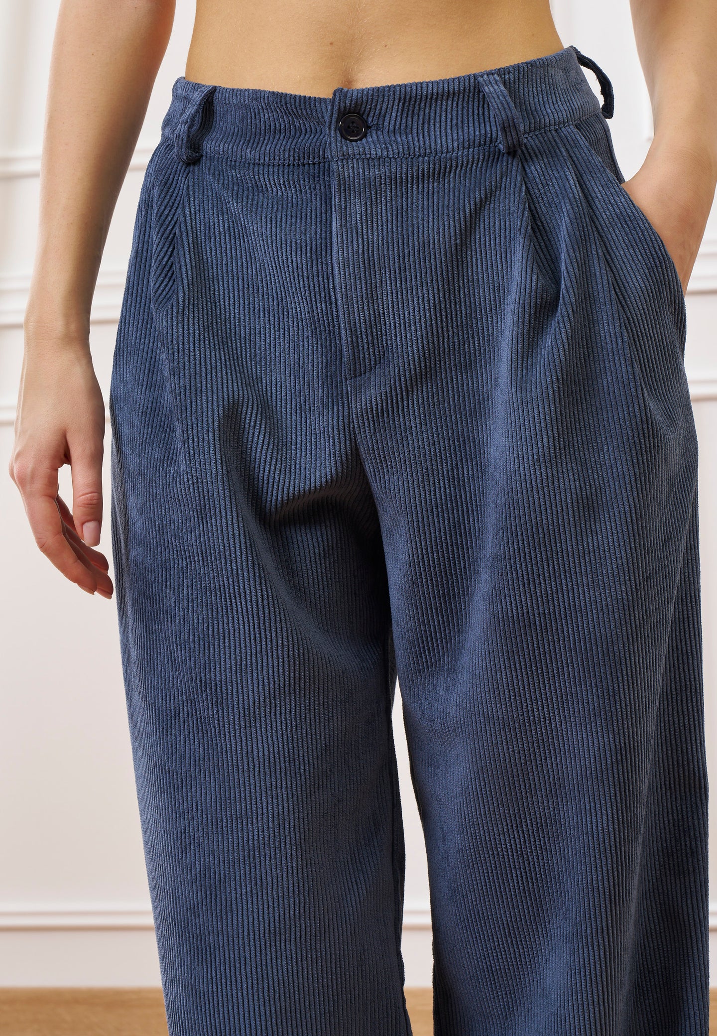 Pantalone palazzo in velluto a coste