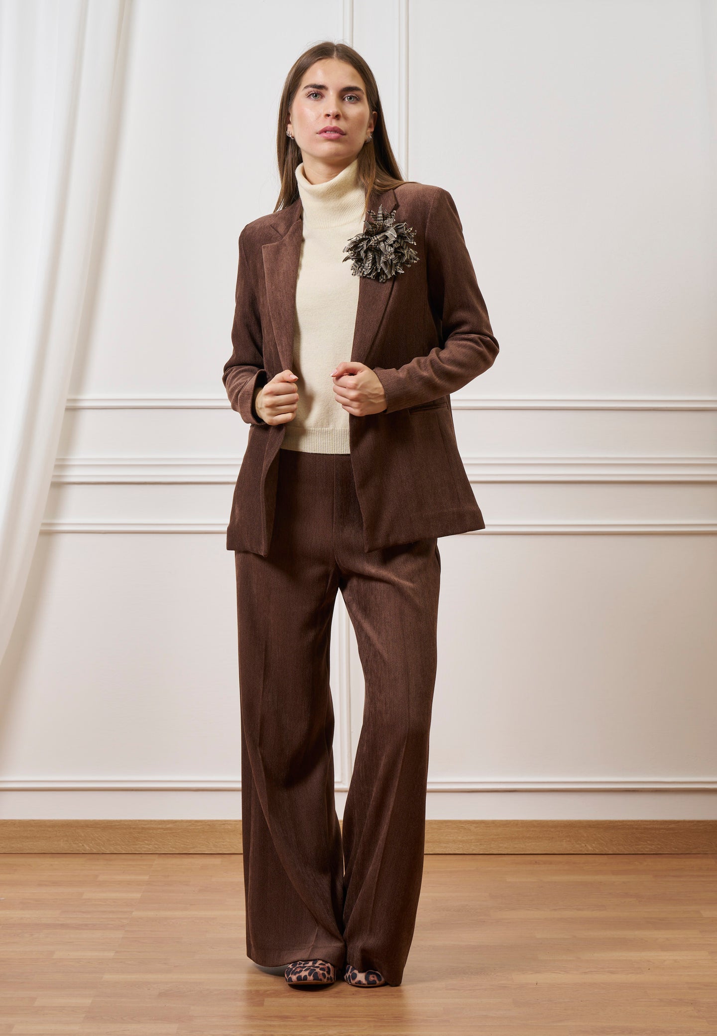 Pantalone palazzo in velluto