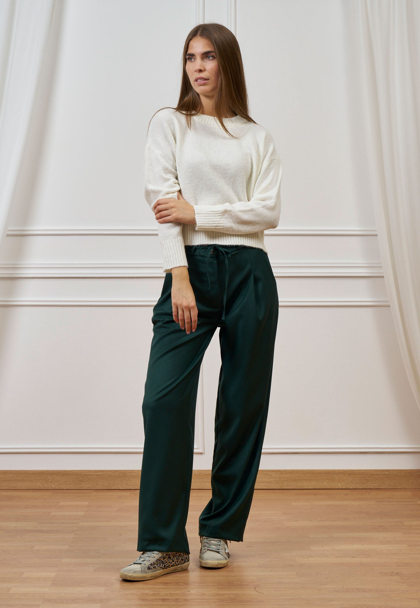 Pantalone palazzo laccio vita