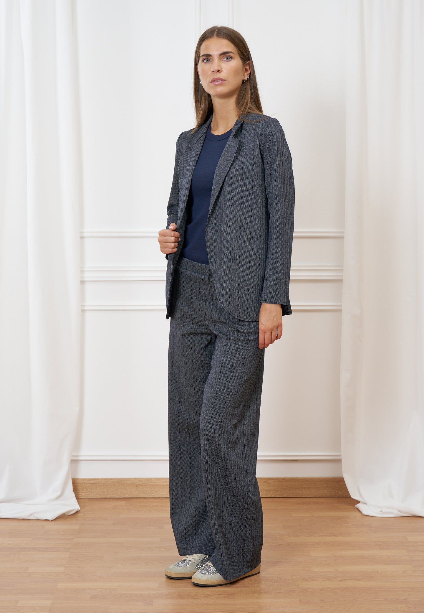 Pantalone palazzo spinato