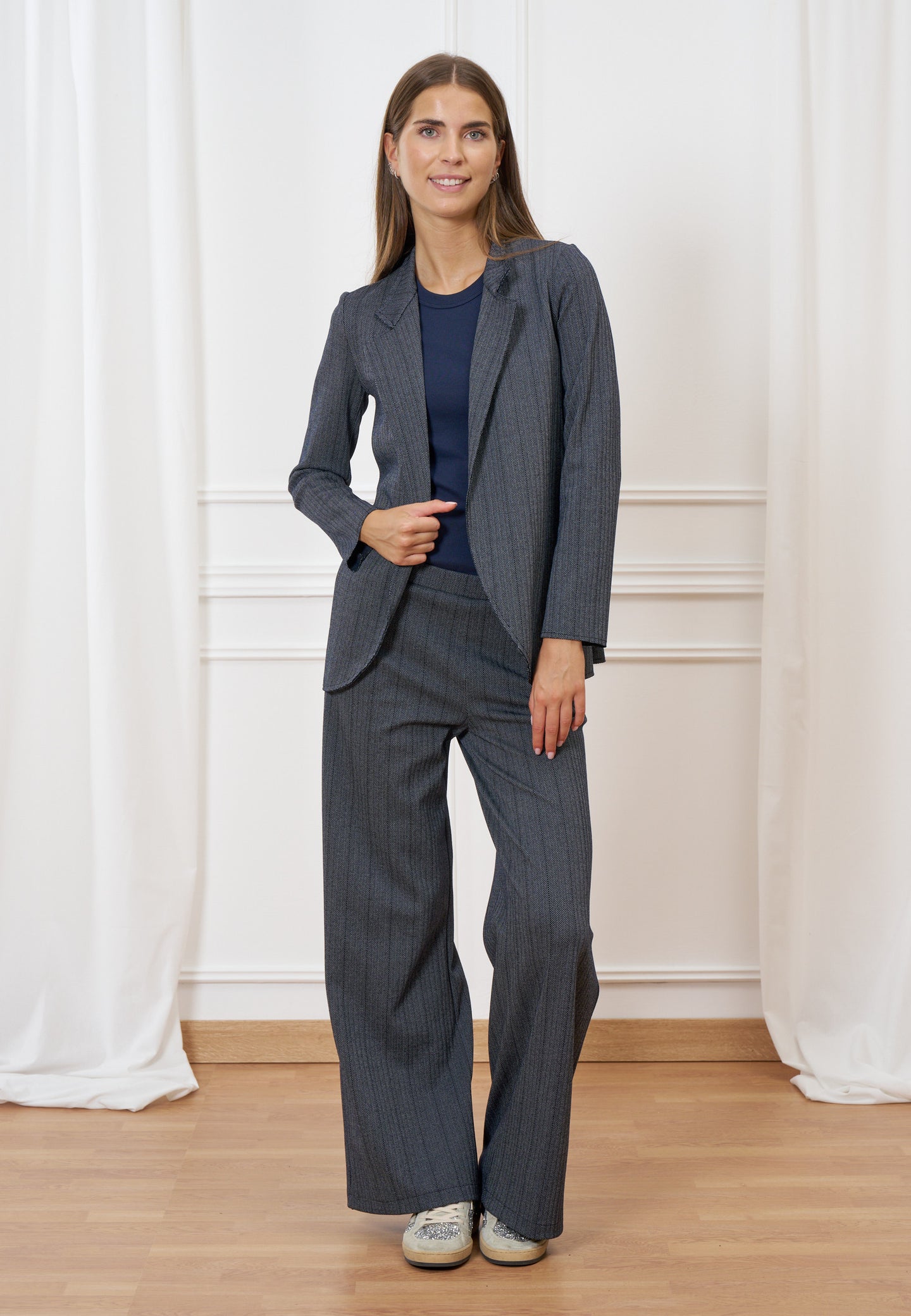 Pantalone palazzo spinato