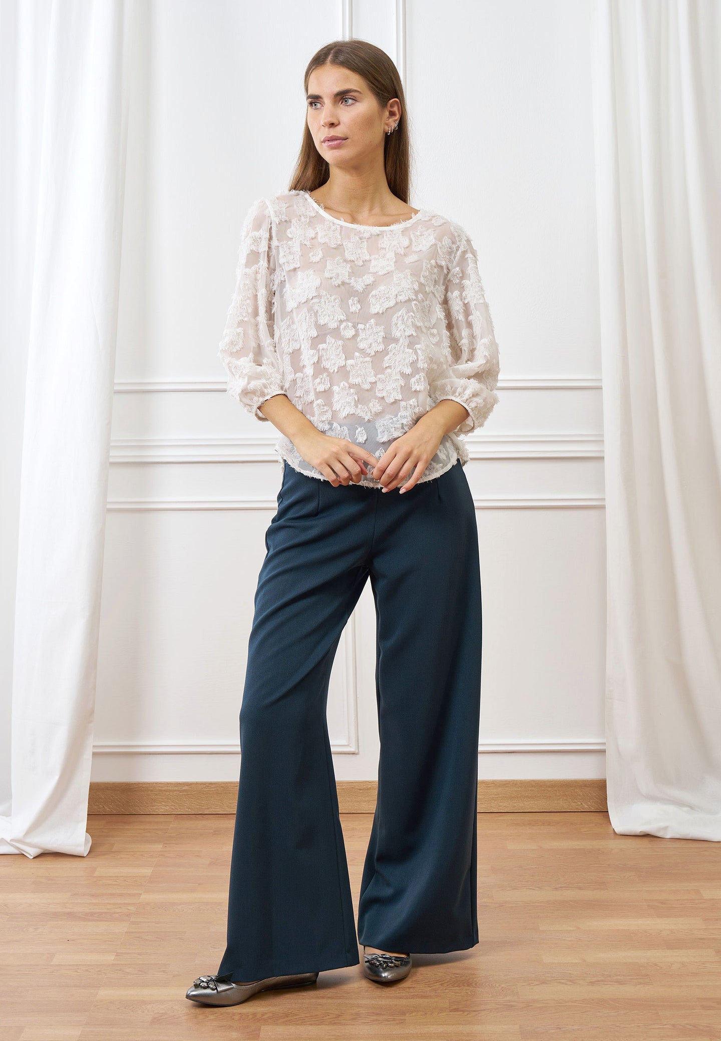 Pantalone palazzo vita alta