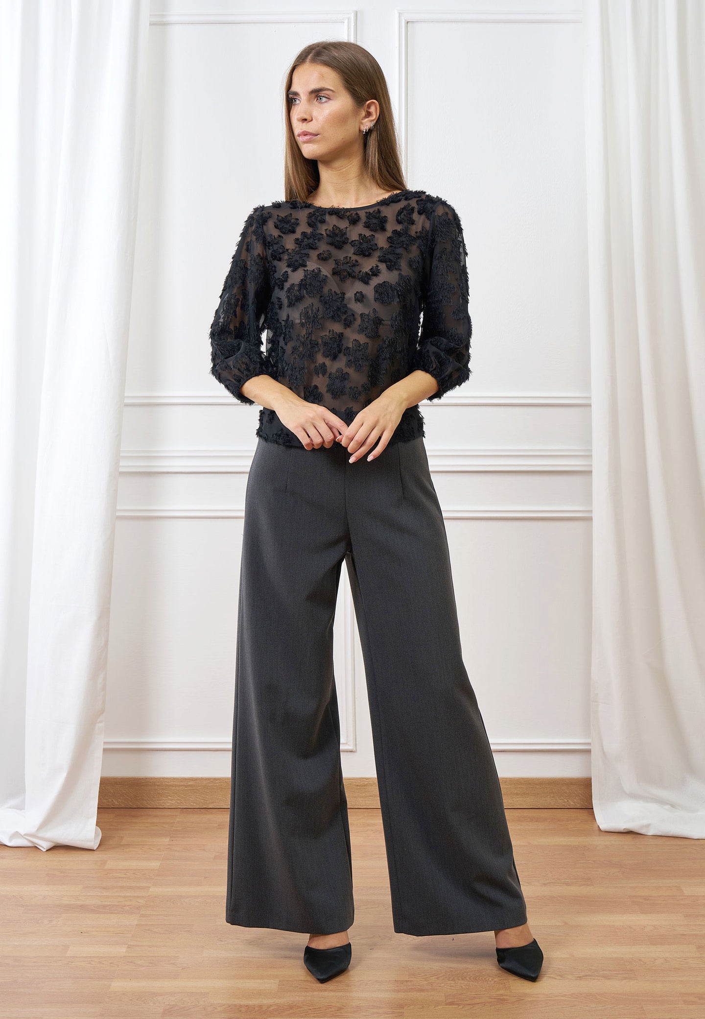 Pantalone palazzo vita alta