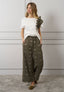 Pantalone ricamato gamba larga
