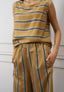 Pantalone righe gamba larga