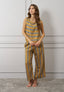 Pantalone righe gamba larga