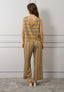 Pantalone righe gamba larga