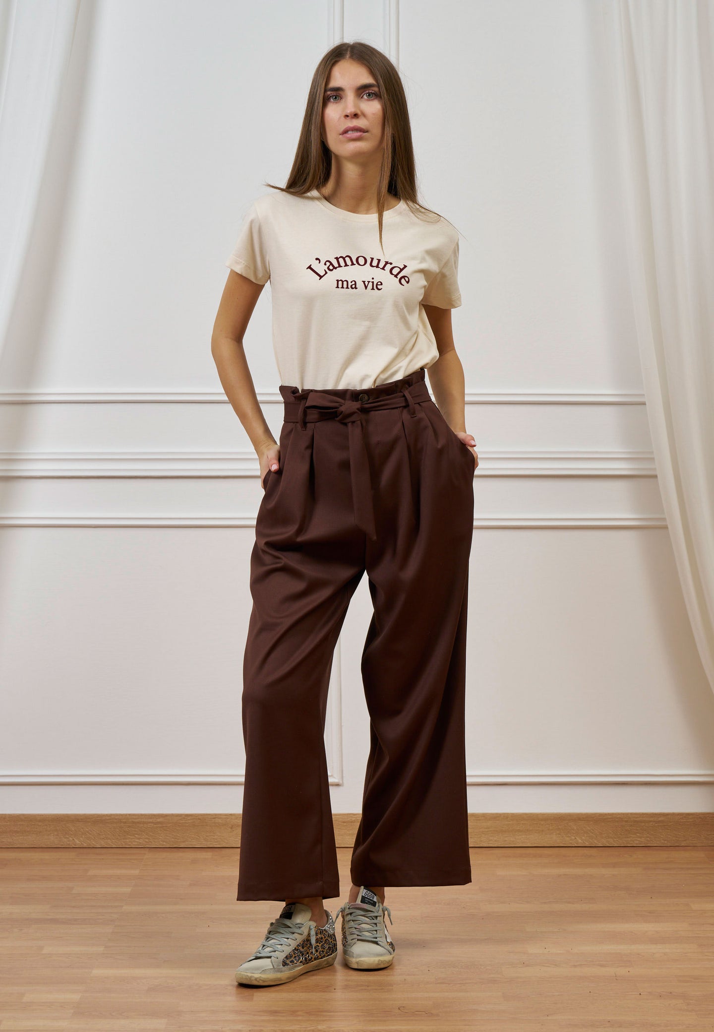 Pantalone rouches ampio