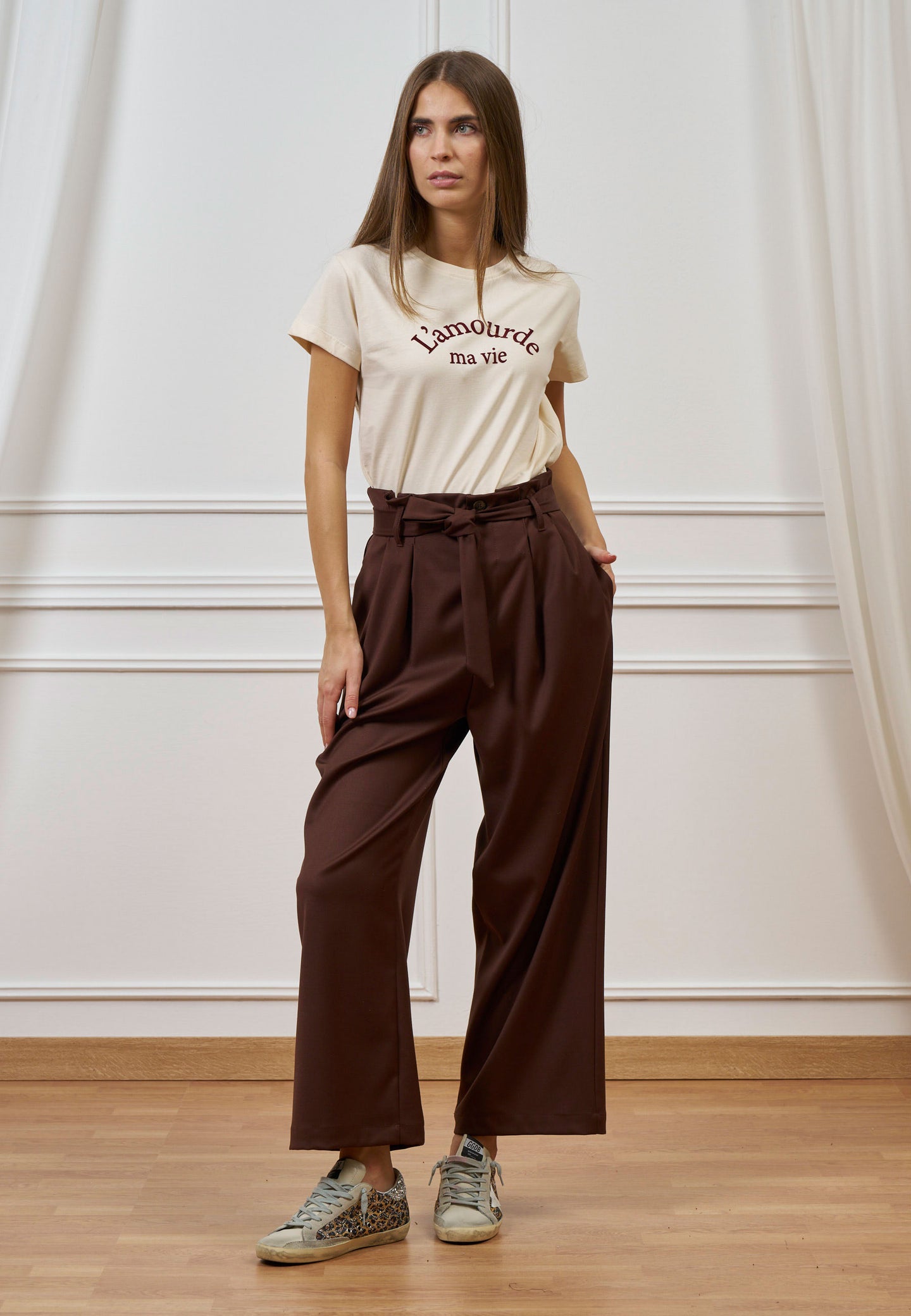 Pantalone rouches ampio