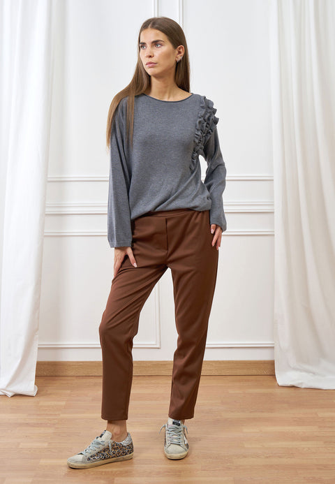 Pantalone sigaretta flanella