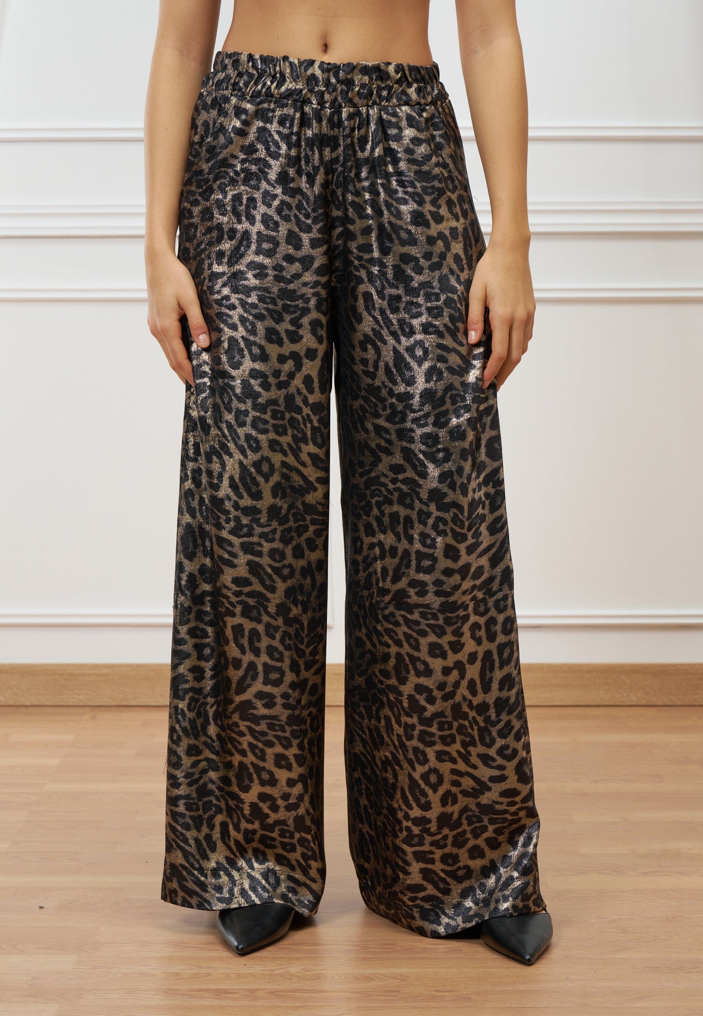 Pantalone stampato metallizzato