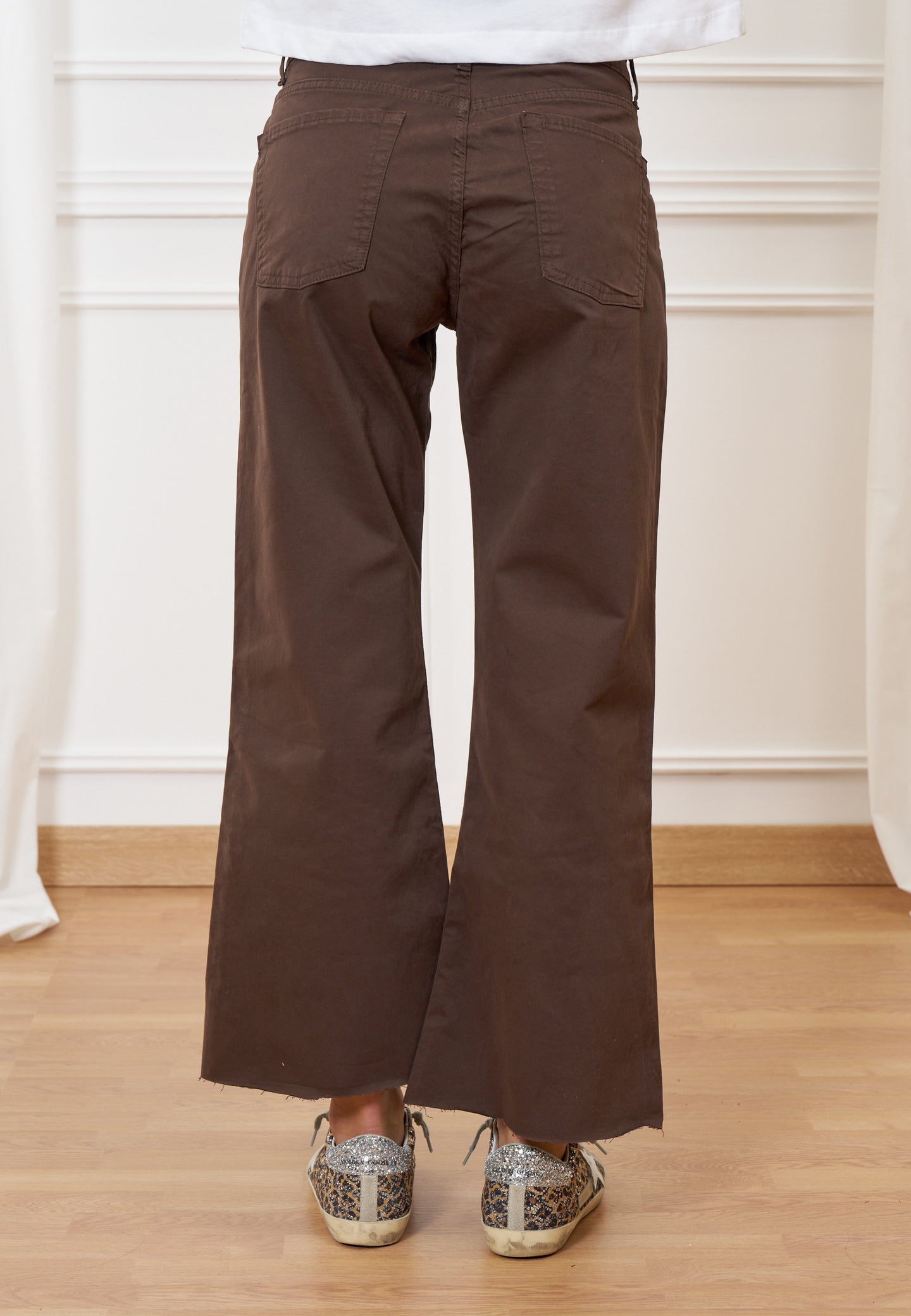 Pantalone svasato a vita alta