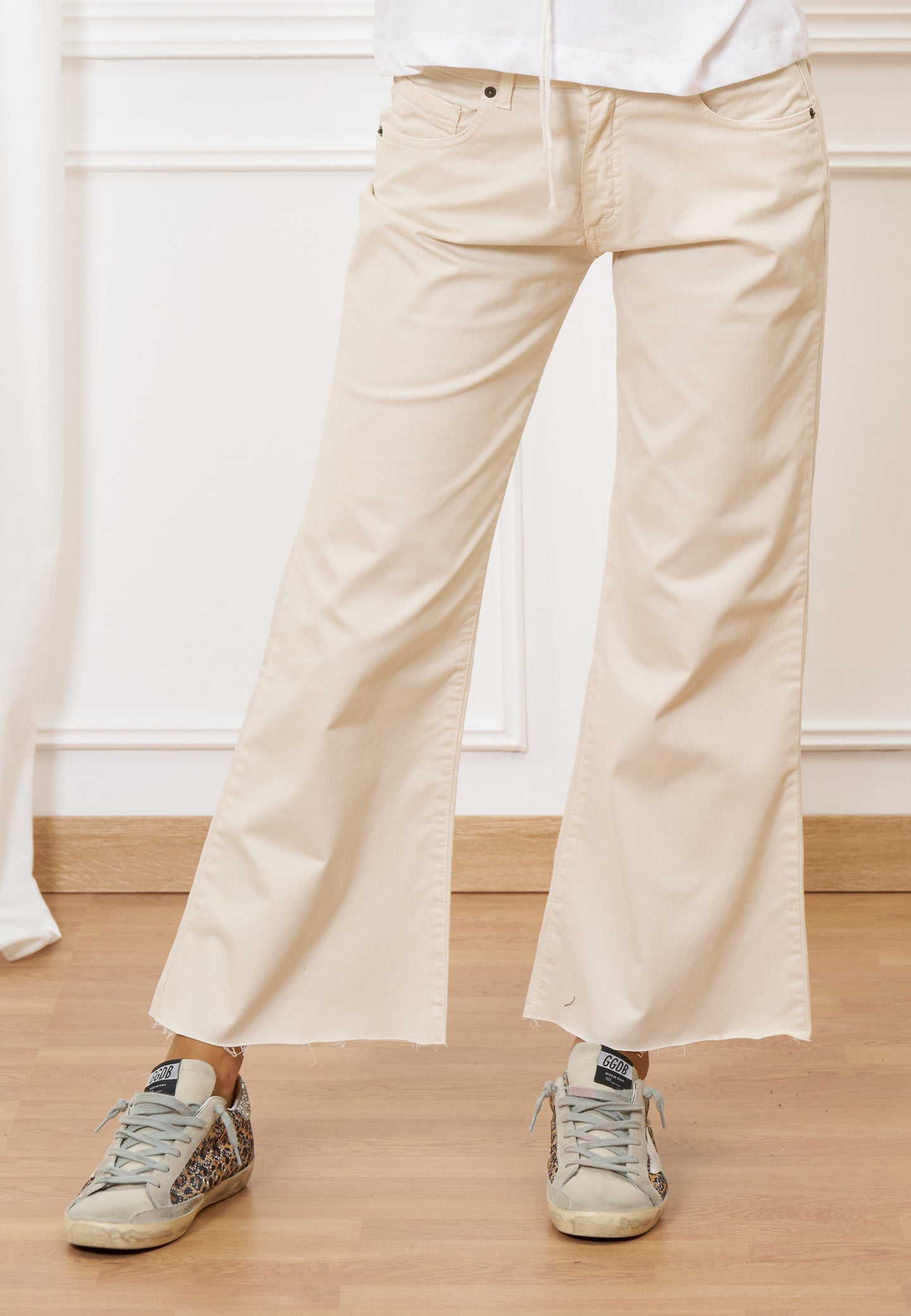 Pantalone svasato a vita alta