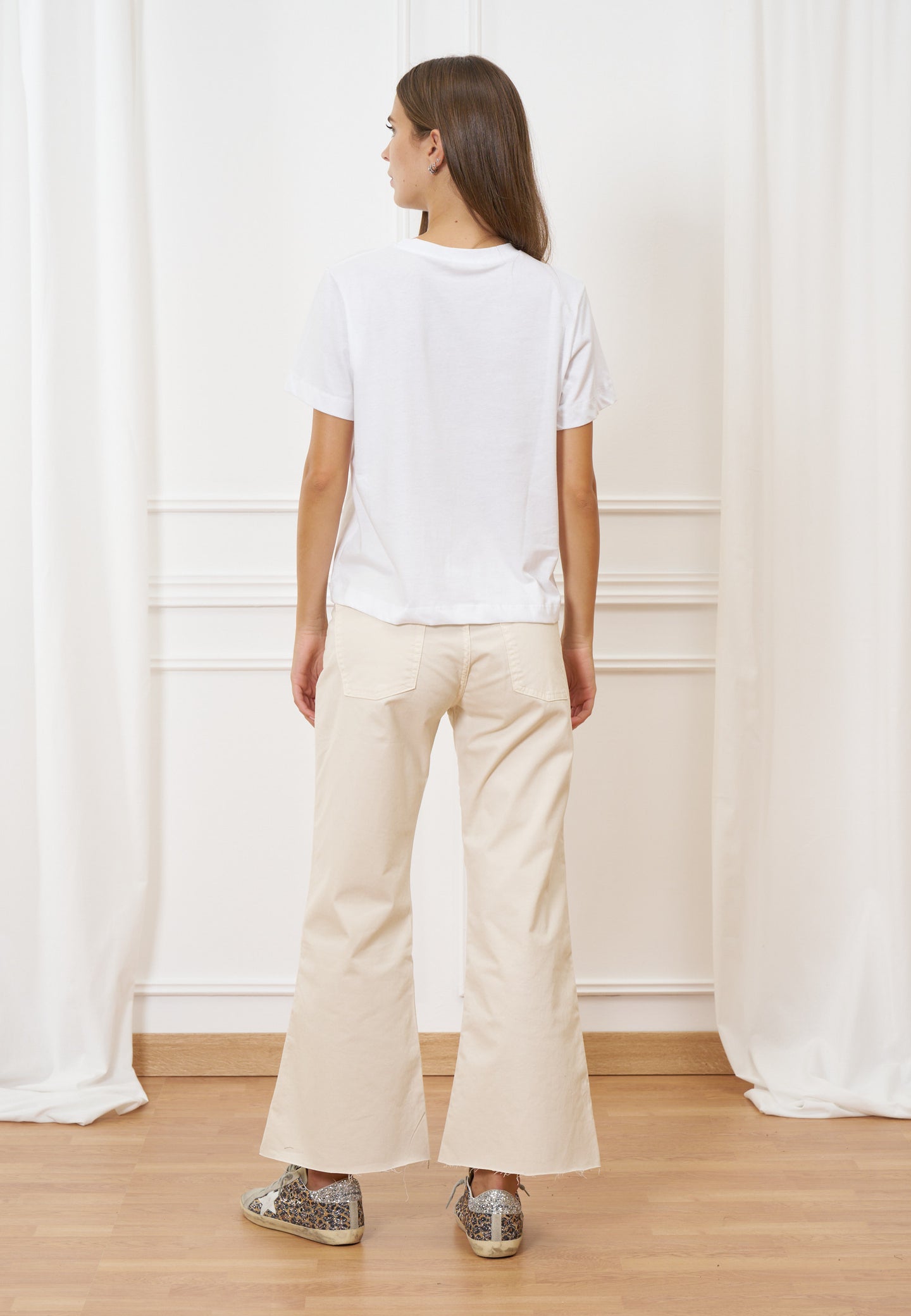 Pantalone svasato a vita alta