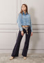 Pantalone zampa sfrangiato