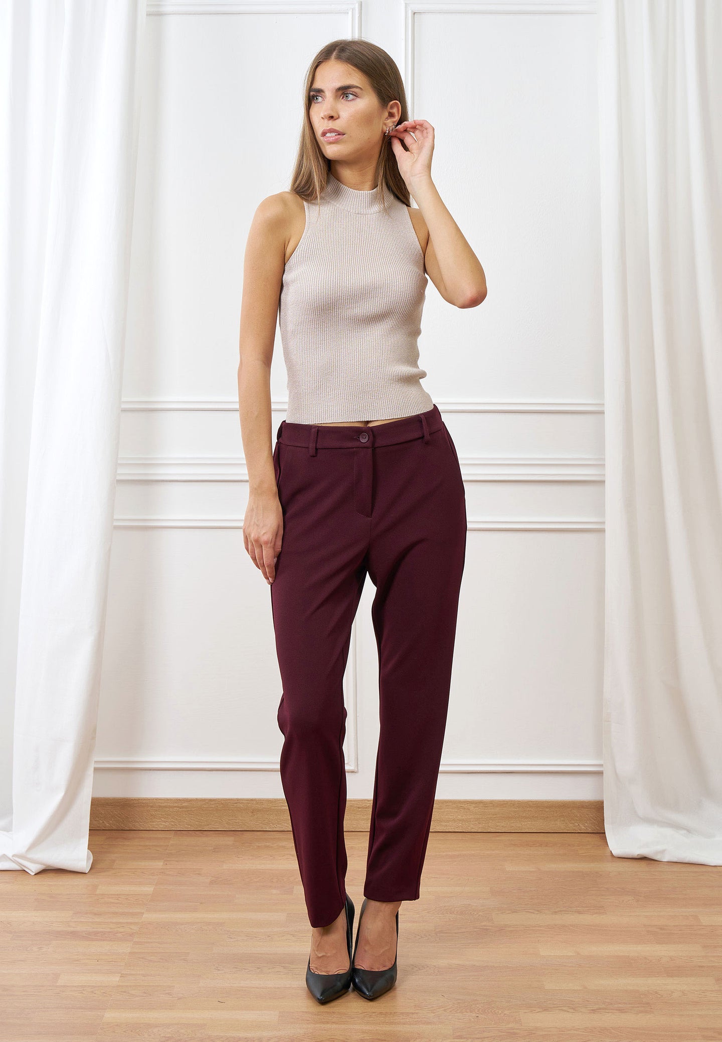 Pantalone scuba vita media