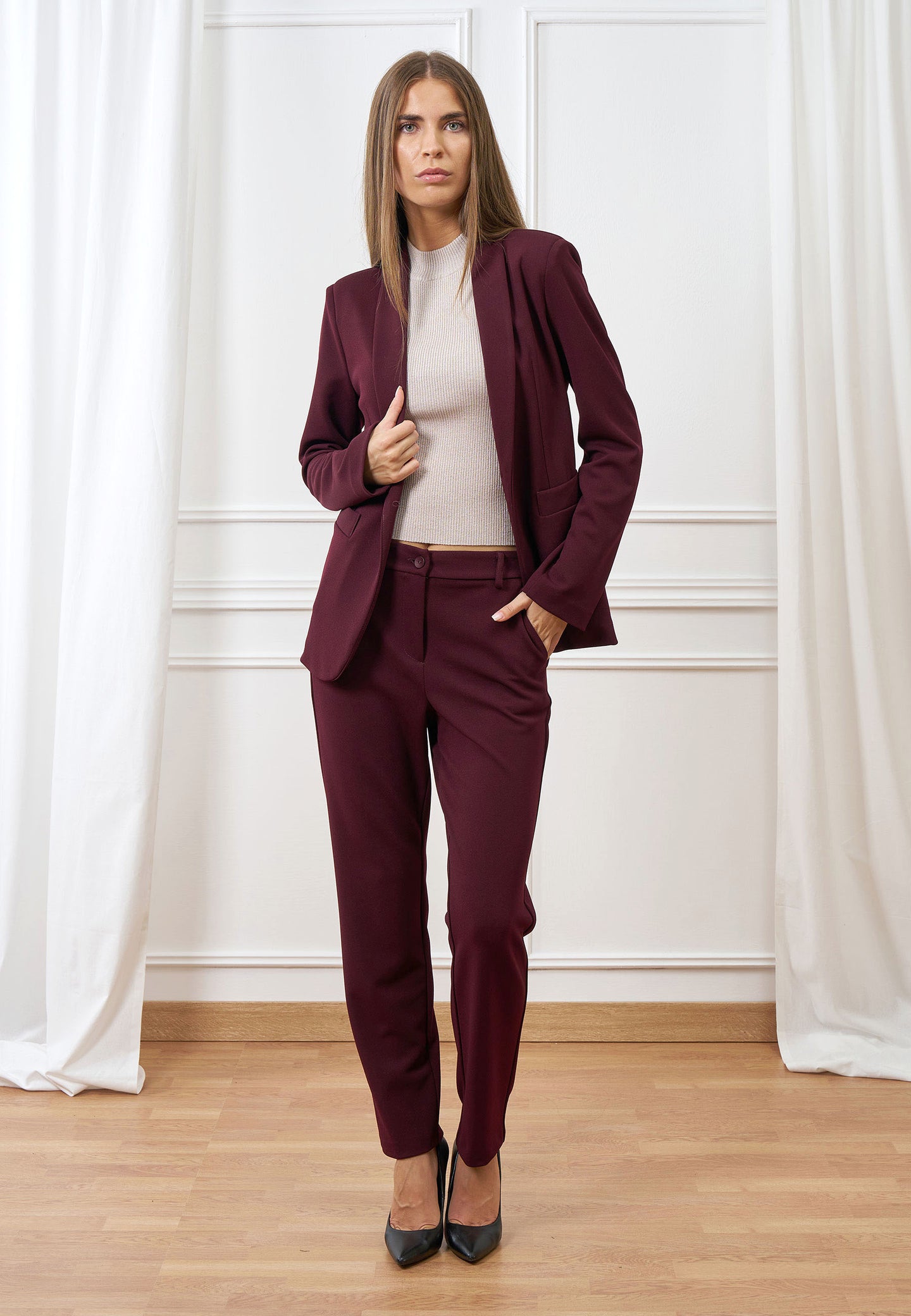 Pantalone scuba vita media