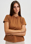 T-shirt girocollo basica - TABACCO