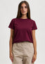 T-shirt girocollo basica - PRUGNA