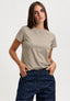 T-shirt girocollo basica - TORTORA