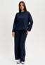 Pantalone ampio in scuba - BLU