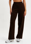 Wide-leg scuba trousers - BROWN