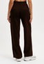 Wide-leg scuba trousers - BROWN