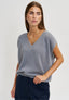 Maglia smanicata in misto alpaca - GRIGIO MEDIO