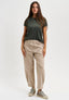 Pantalone balloon pince sul fondo - BEIGE