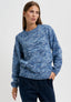 Maglia girocollo melange - BLU