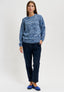 Jeans cavallo sceso elastico in vita - BLU