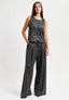 Pantalone con pinces gessato lurex - GRIGIO MEDIO