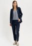 Pantalone sigaretta mano lana - BLU