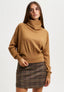Maglia con collo a ciambella - CAMMELLO