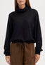 Maglia collo alto in misto alpaca - NERO