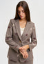 Giacca pied de poule con ricamo - BORDEAUX