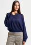 Maglia pipistrello in misto alpaca - BLU