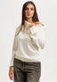 Maglia con collo ampio rigirato - AVORIO