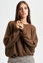 Maglia pipistrello in misto alpaca - NOCCIOLA