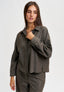 Giacca camicia in galles - FANGO