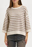 Maglia righe a coste - AVORIO