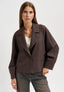 Giacca corta con manica raglan - MARRONE