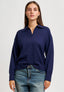 Maglia polo con spalla scesa - BLU